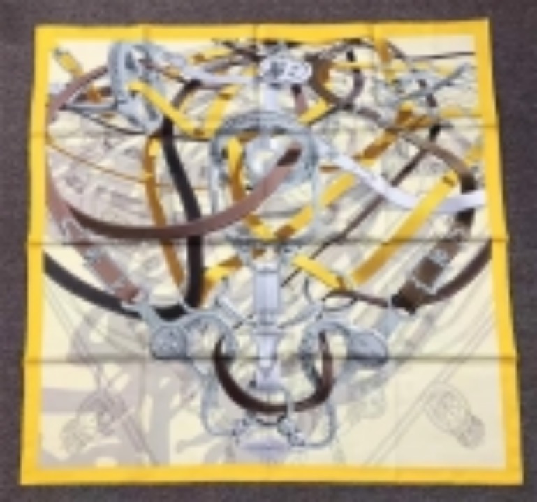 DS HERMES SCARF 90 20220119G YELLOW