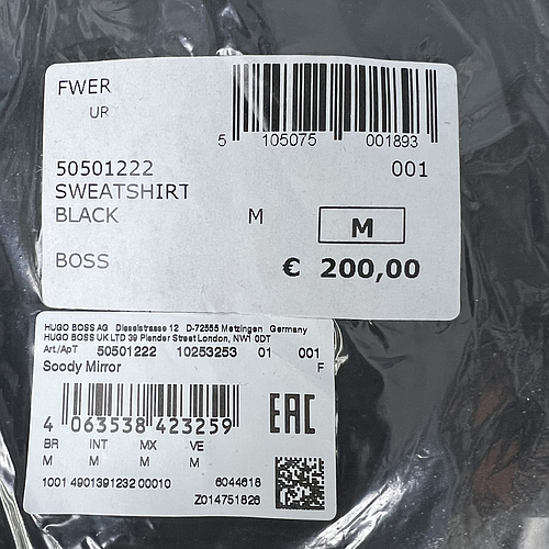 HUGO BOSS 50501222 001