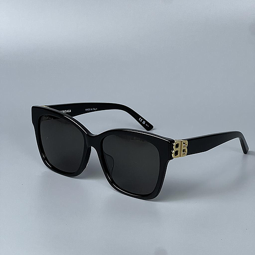 BALENCIAGA BB0102SA Colore 001 black gold grey 57/16 - 145